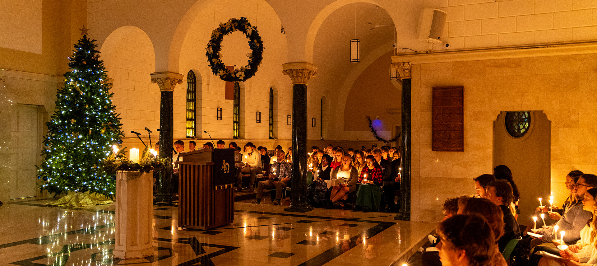 Pastor leading chapel service