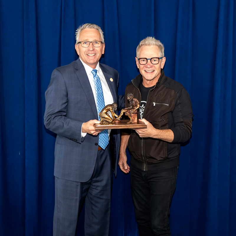 President Johnson with Steven Curtis Chapman 