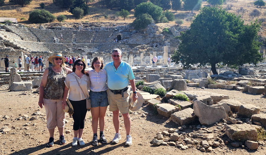 Alum and family in Ephesus